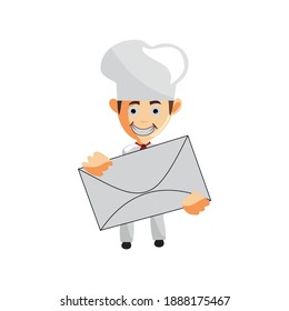 Vorlage für die Erstellung von Chefcharakter Pose Hold Mail