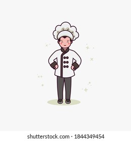 diseño de carácter chef. el carácter alegre del chef.