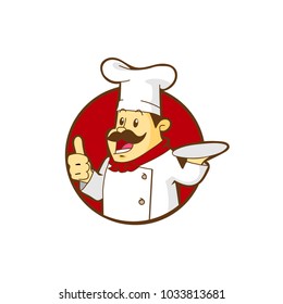 Chef character illustration logo