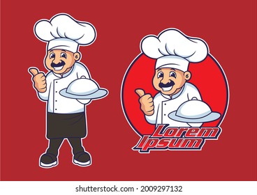 chef character illustration vector design