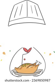 Ilustraciones de caracteres del chef con capacidad de composición facial.
