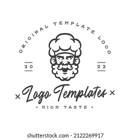 chef character logo. chef arabic vector template logo.