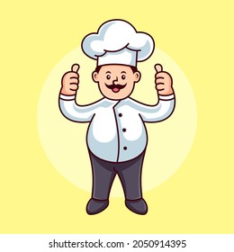 Plantilla de diseño del logotipo del personaje del chef para el icono del restaurante o la mascota.
