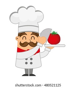 chef character man icon vector illustration design