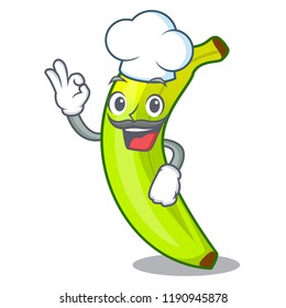 Chef character natural fruit fresh green banana