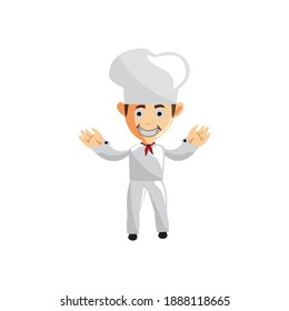 Chef character Profession creation Illustration Template Pose