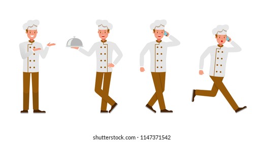 Chef character vector design 