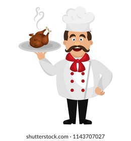 chef with chicken character