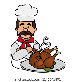 chef with chicken character
