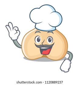 Chef chickpeas character cartoon style