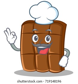 Chef chocolate character cartoon style