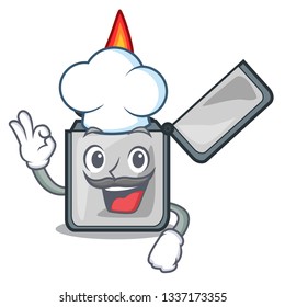 Chef cigarette lighters above wooden character tables