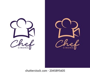 chef cinema logo design concept