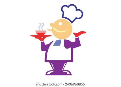 chef clip art vector. kids art for drawing. color, craft, drawing.