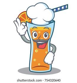 Chef cocktail character cartoon style vector illustration