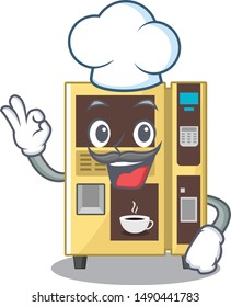Chef coffee vending machine with cartoon shape