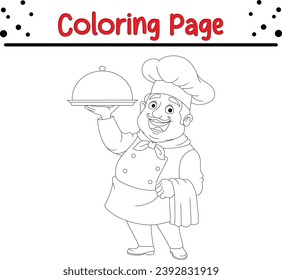 chef coloring page for children