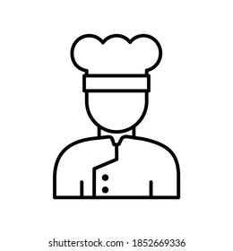 Chef Cook Avatar line icon