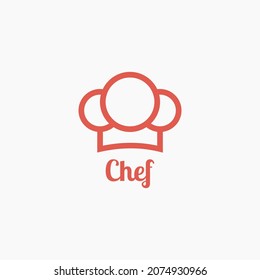 Chef, cook, and baker logo design. Simple chef hat vector design and illustration