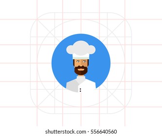Chef in Cook Cap Icon