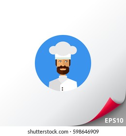 Chef in Cook Cap Icon