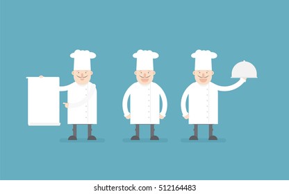 chef cook. cartoon flat character