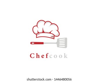 Chef cook, design sign white background