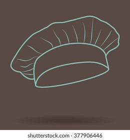  Chef and cook hat set isolated