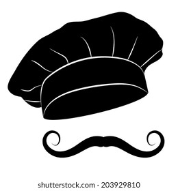 Chef and cook hats set isolated