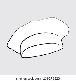 Chef and cook hats set isolated  on a grey background