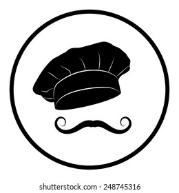 Chef and cook hats set isolated