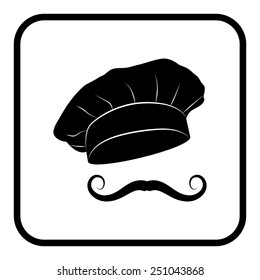 Chef and cook hats set isolated