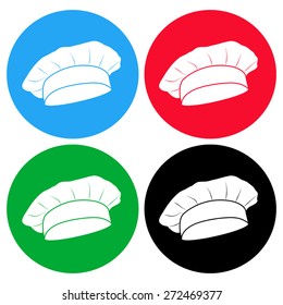Chef and cook hats set isolated