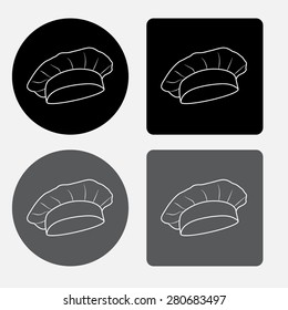  Chef and cook hats set isolated