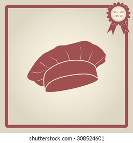 Chef and cook hats set isolated