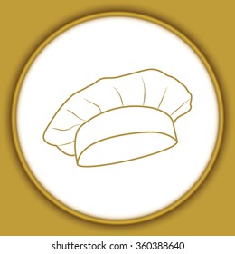 Chef and cook hats set isolated