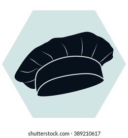 Chef and cook hats set isolated