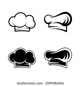 Chef cook icons. cook cap logos for restaurant, chef logo illustration