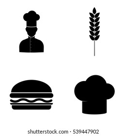 Chef and cook icons  vector set