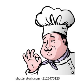 chef chef cook kitchen set cartoon vector