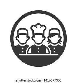 Chef Cook Logo Icon on White Background. Vector