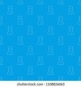 Chef cook pattern vector seamless blue repeat for any use