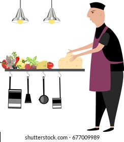 Chef or cook preparing food