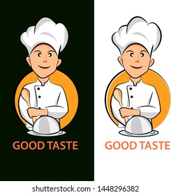 chef cook present food simple logo