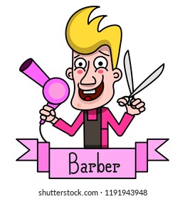 Chef Cook Serving Food Realistic Cartoon Character Design Vector Illustration
