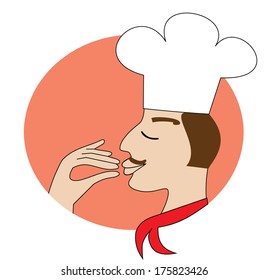 Chef cook, vector illustration