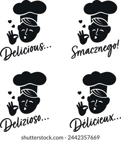 Chef cook vector illustration icon 