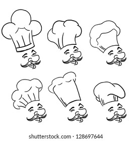 Chef or cook vector set