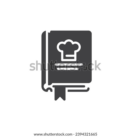 Chef Cookbook vector icon. filled flat sign for mobile concept and web design. Recipe Book glyph icon. Symbol, logo illustration. Vector graphics