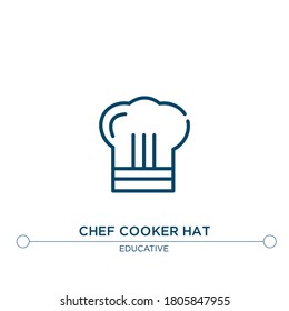 chef cooker hat vector line icon. Simple element illustration. chef cooker hat outline icon from educative concept. Can be used for web and mobile
